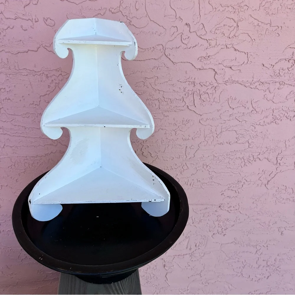 Small Handmade Wood Standing Shelf Painted Chippy